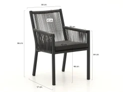Manifesto Rivola/Menzano 160cm dining tuinset 5-delig