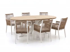 Manifesto Rivola/ROUGH-Y Ellips 200cm dining tuinset 7-delig