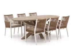 Manifesto Rivola/ROUGH-Y Ellips 200cm dining tuinset 7-delig
