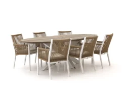 Manifesto Rivola/ROUGH-Y Ellips 240cm dining tuinset 7-delig