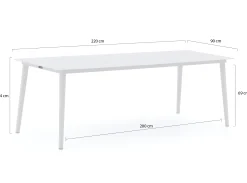 Manifesto Sora dining tuintafel 220x90x74cm