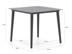 Manifesto Sora dining tuintafel 90x90x74cm