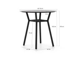 Manifesto Tritoni bartafel ø 110cm (h:105cm)