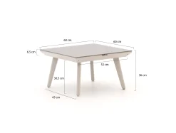 Manifesto Valsecca lounge tuintafel 60x60x36cm