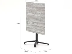 Manifesto Villongo/Canzo 80cm dining tuinset 5-delig stapelbaar inklapbaar