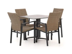 Manifesto Villongo/Canzo 80cm dining tuinset 5-delig stapelbaar inklapbaar