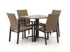 Manifesto Villongo/Canzo 80cm dining tuinset 5-delig stapelbaar inklapbaar