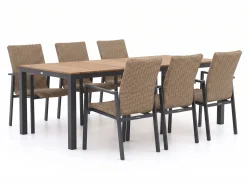 Manifesto Villongo/Fidenza 220cm dining tuinset 7-delig stapelbaar
