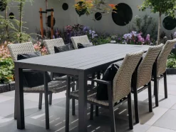 Manifesto Villongo/Menzano 220cm dining tuinset 7-delig stapelbaar