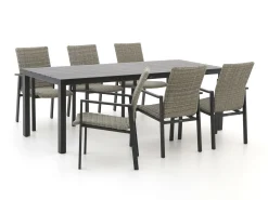 Manifesto Villongo/Menzano 220cm dining tuinset 7-delig stapelbaar