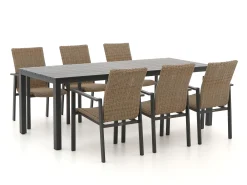 Manifesto Villongo/Menzano 220cm dining tuinset 7-delig stapelbaar