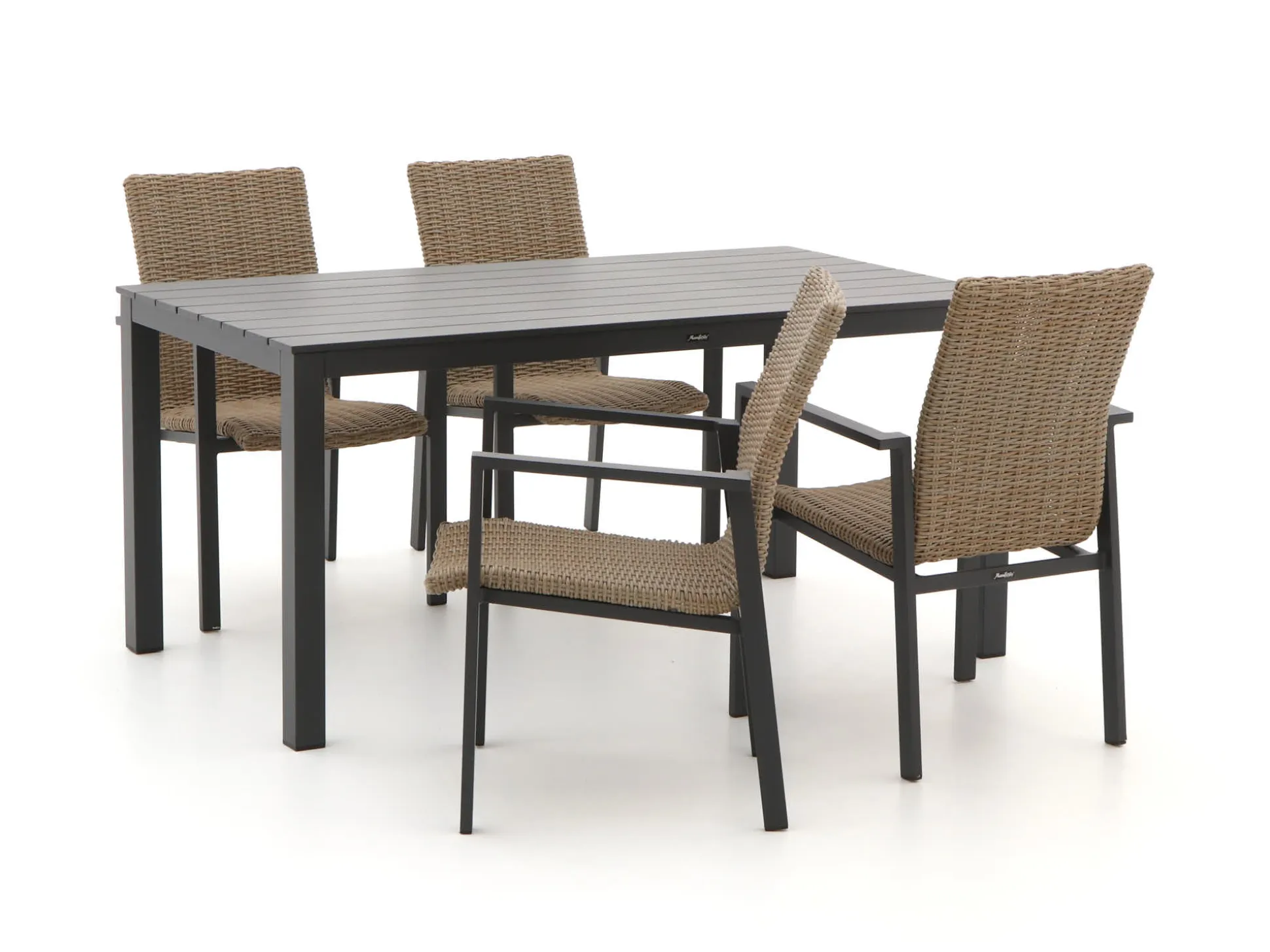 Manifesto Villongo/Menzano 160cm dining tuinset 5-delig stapelbaar