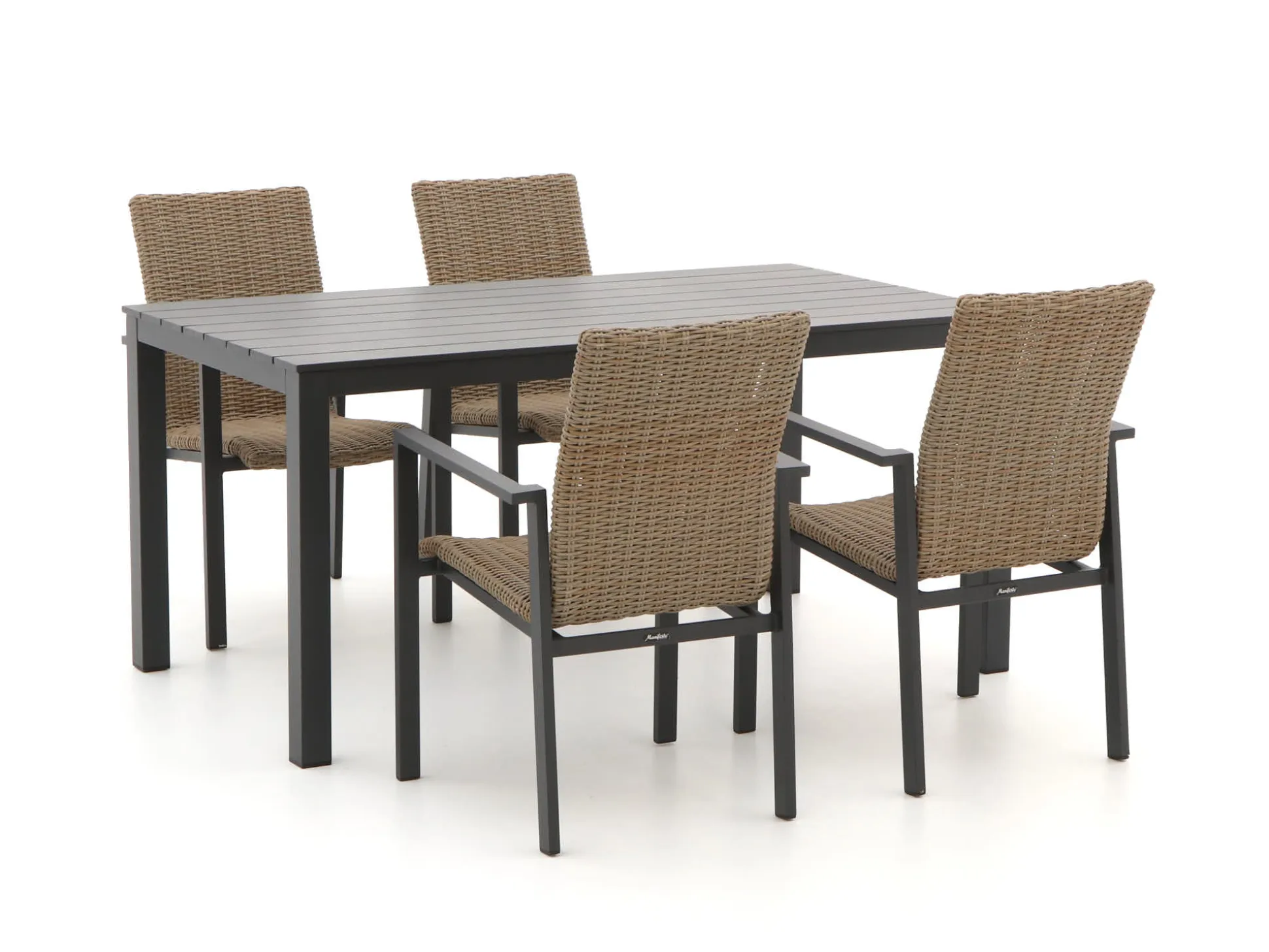 Manifesto Villongo/Menzano 160cm dining tuinset 5-delig stapelbaar