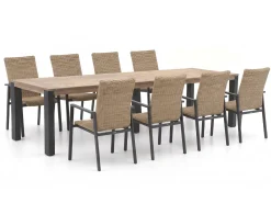 Manifesto Villongo/ROUGH-S 300cm dining tuinset 9-delig stapelbaar