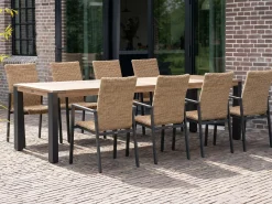 Manifesto Villongo/ROUGH-S 300cm dining tuinset 9-delig stapelbaar