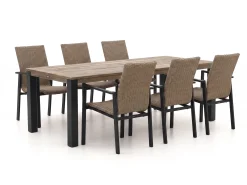 Manifesto Villongo/ROUGH-S 220cm dining tuinset 7-delig stapelbaar