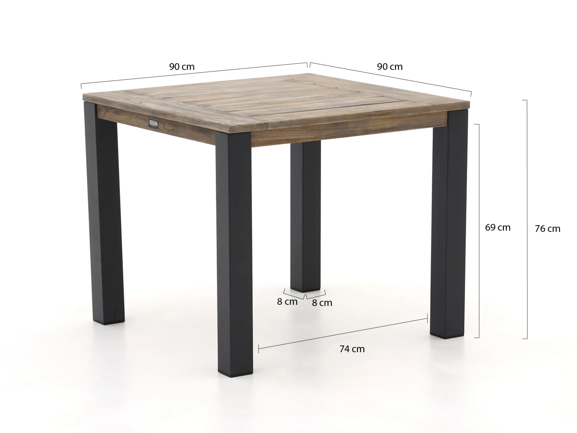 Manifesto Villongo/ROUGH-S 90cm dining tuinset 3-delig stapelbaar