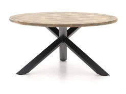 Manifesto Villongo/ROUGH-Y ø150cm dining tuinset 7-delig stapelbaar