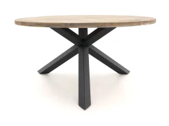 Manifesto Villongo/ROUGH-Y ø150cm dining tuinset 7-delig stapelbaar