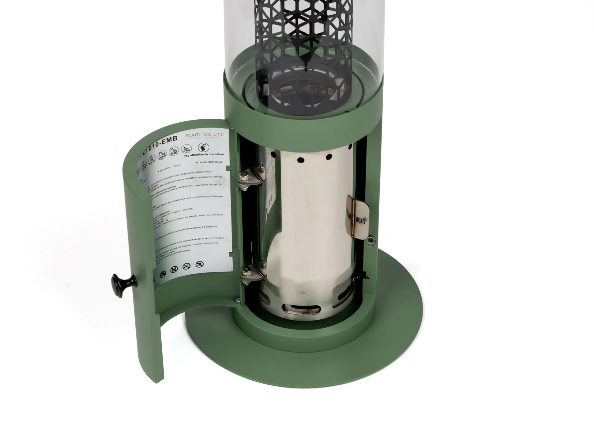 Monti HeatLine Ember pellet terrasverwarmer ø24cm (h: 58cm)