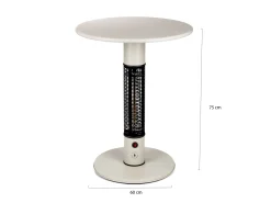 Monti HeatLine Pulse tafel met terrasverwarmer 1500W ø60cm (h: 75cm)