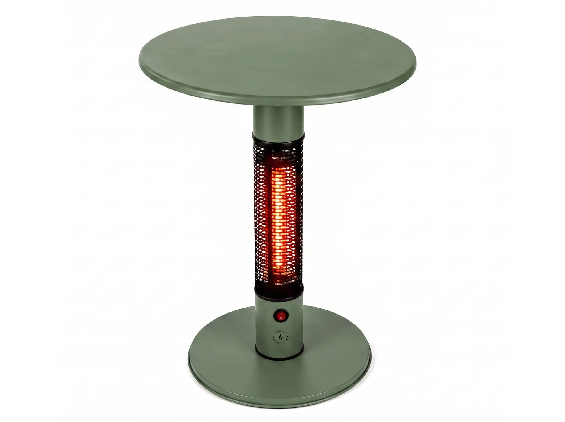 Monti HeatLine Pulse tafel met terrasverwarmer 1500W ø60cm (h: 75cm)