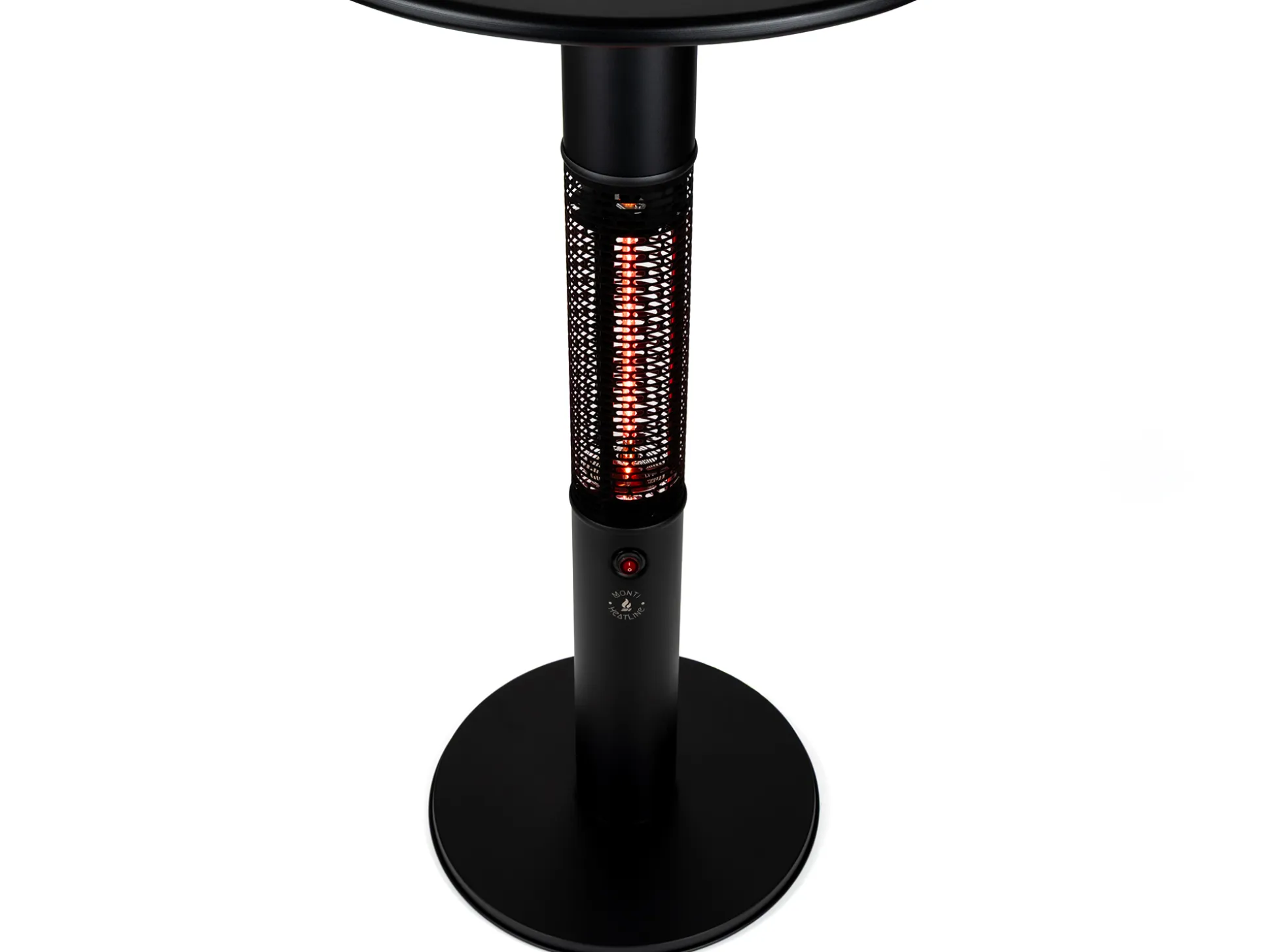 Monti HeatLine Vibe bartafel met terrasverwarmer 1500W ø60cm (h: 110cm)