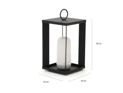New Garden Siroco lantaarn led oplaadbaar dimbaar ø 18cm (h: 30cm)