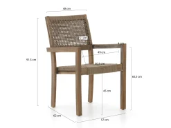ROUGH Batang Rope dining tuinstoel stapelbaar