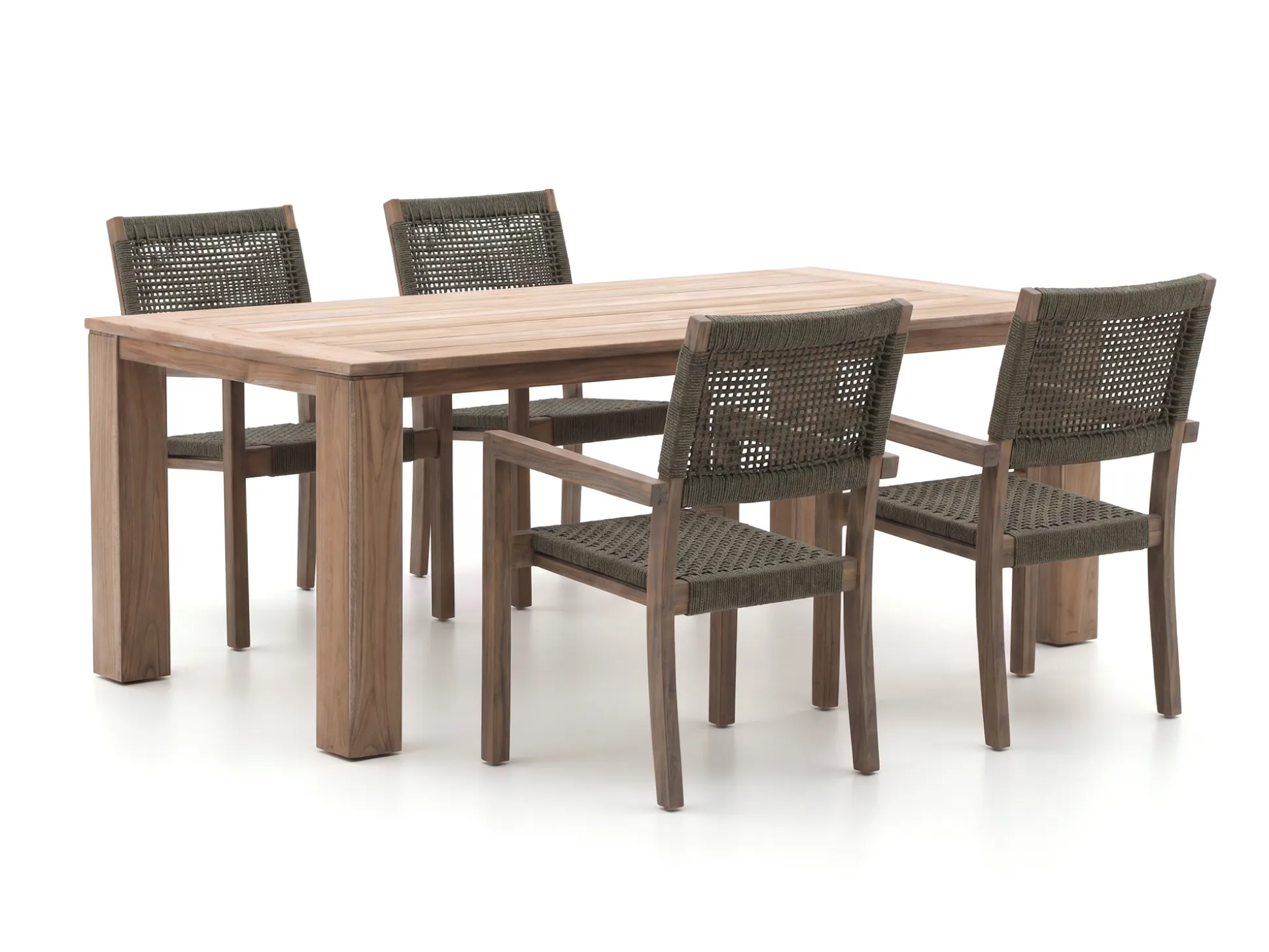 ROUGH-Batang Rope/ROUGH-X 200cm dining tuinset 5-delig stapelbaar