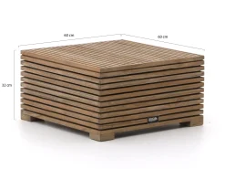 ROUGH-C bijzet tuintafel 60x60x32cm