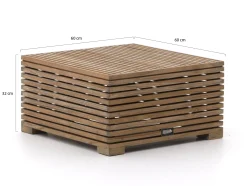 ROUGH-C bijzet tuintafel 60x60x32cm