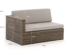 ROUGH-C chaise longue loungeset 3-delig