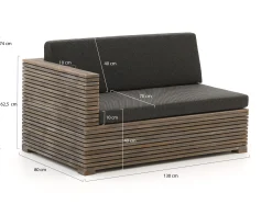 ROUGH-C chaise longue loungeset 3-delig