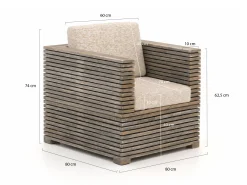 ROUGH-C stoel-bank loungeset 4-delig