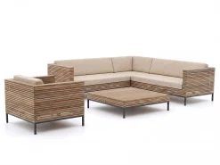 ROUGH-D hoek loungeset 5-delig 6-zits