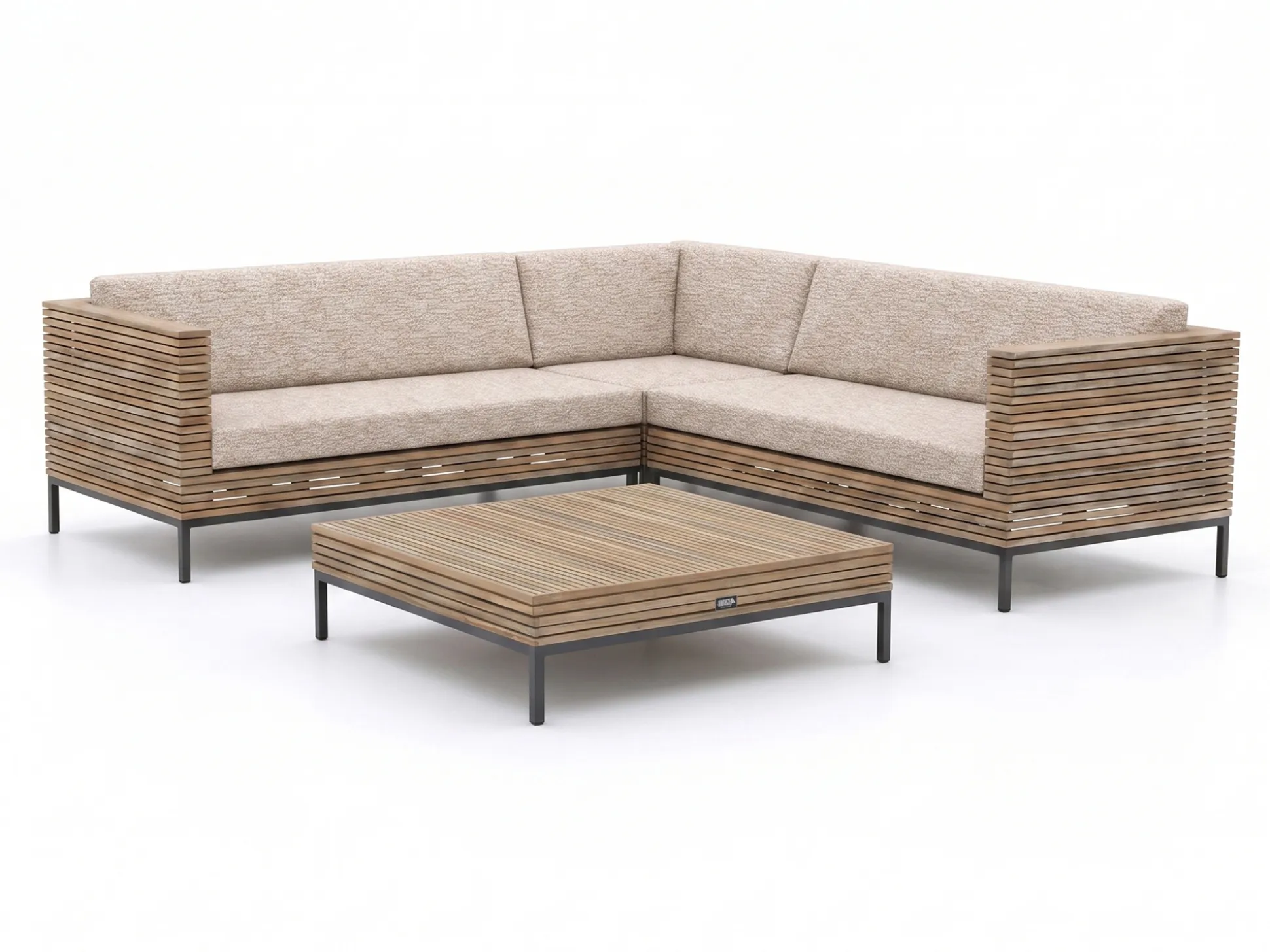 ROUGH-D hoek loungeset 4-delig 5-zits