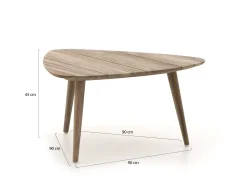 ROUGH-K lounge tuintafel 90x90x90x45cm