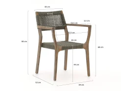 ROUGH-L Rope dining tuinstoel stapelbaar