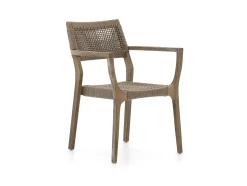 ROUGH-L Rope/ROUGH-S 160cm dining tuinset 5-delig stapelbaar