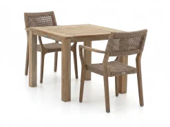 ROUGH-L Rope/ROUGH-S 90cm dining tuinset 3-delig stapelbaar