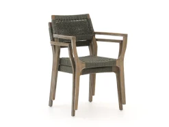 ROUGH-L Rope/ROUGH-S 160cm dining tuinset 5-delig stapelbaar