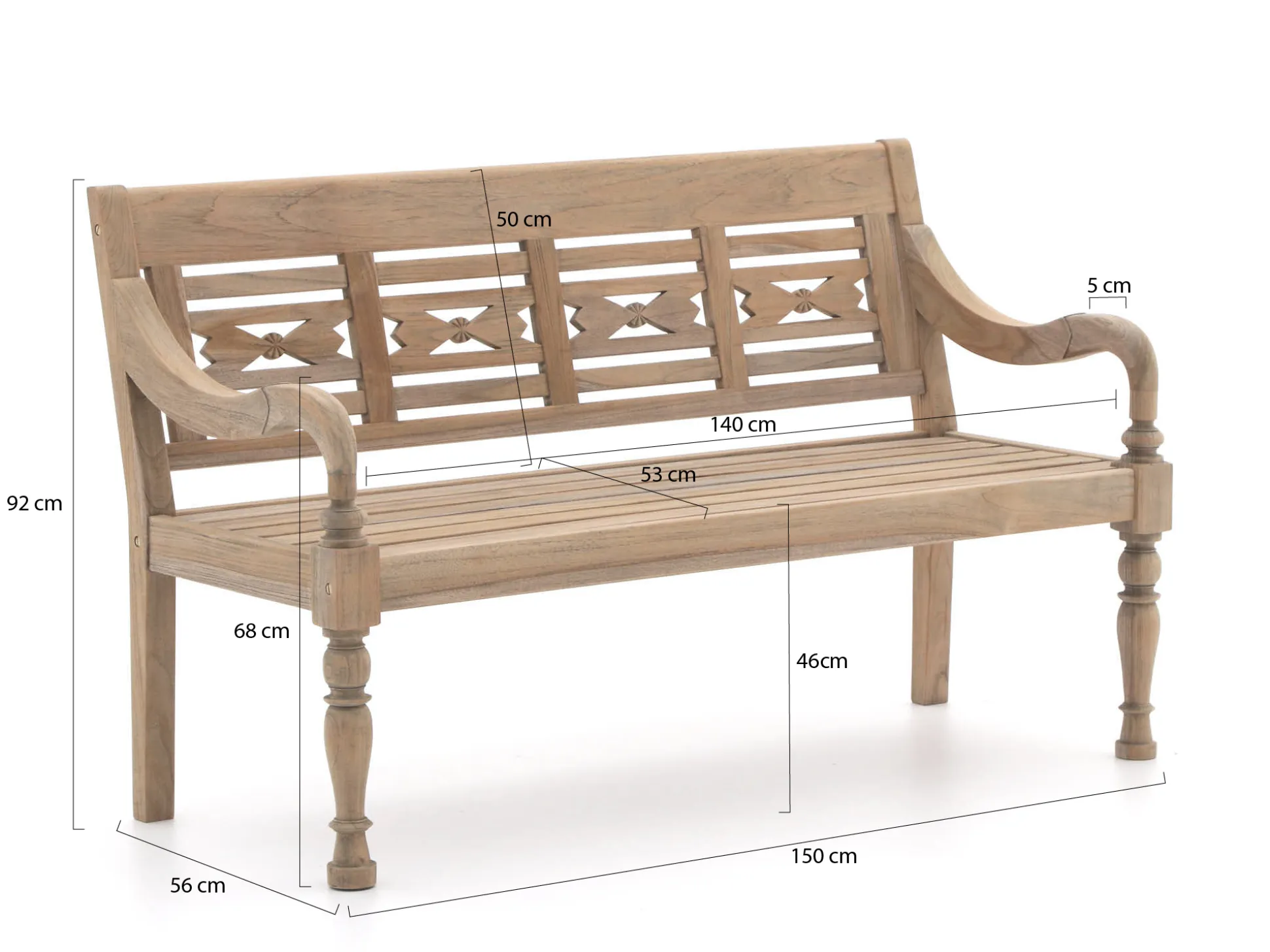 ROUGH-O tuinbank 150cm