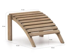 ROUGH-S Adirondack lounge tuinstoel met voetenbank