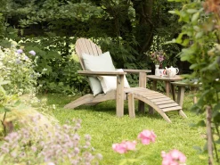 ROUGH-S Adirondack lounge tuinstoel met voetenbank