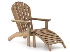ROUGH-S Adirondack lounge tuinstoel met voetenbank
