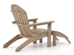 ROUGH-S Adirondack lounge tuinstoel met voetenbank