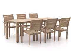 ROUGH-S 220cm dining tuinset 7-delig stapelbaar
