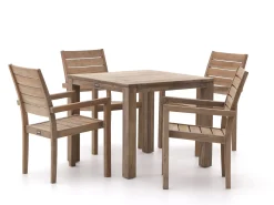 ROUGH-S dining tuinset 90cm 5-delig stapelbaar