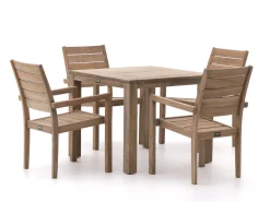 ROUGH-S dining tuinset 90cm 5-delig stapelbaar